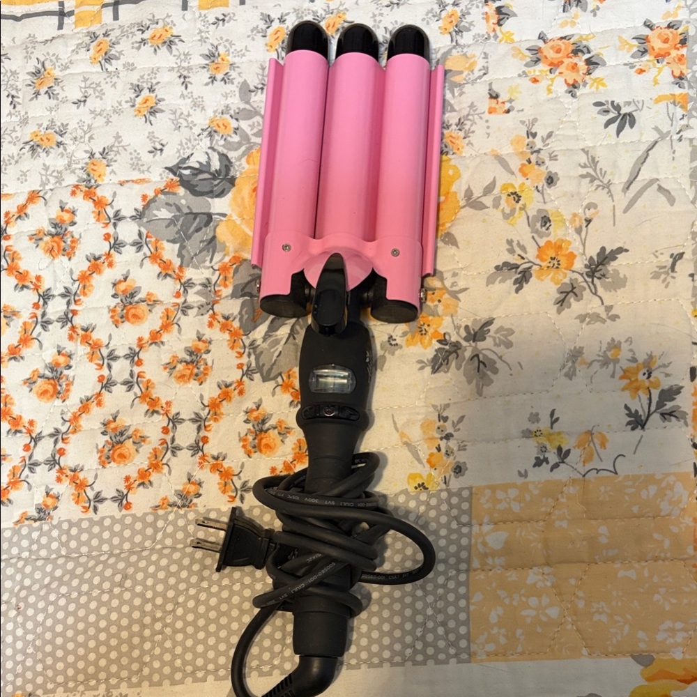 Pink Hair Waver Curling Iron